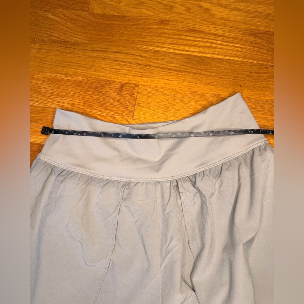 Halara Wide Leg Athletic Pants Small Gray Flowy High Rise Tulip Hem - Picture 10 of 12